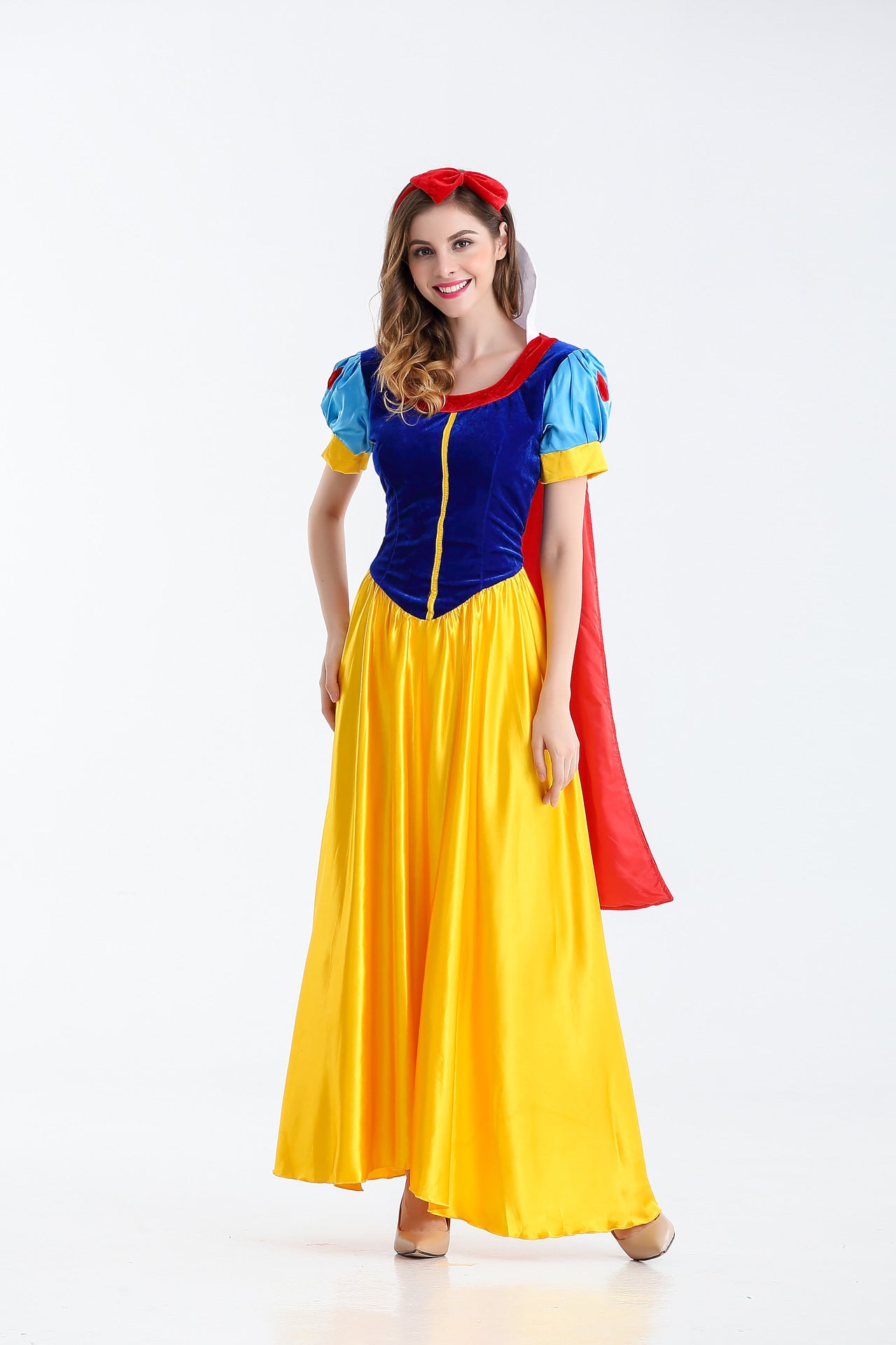 S-4XL Large Size Halloween Cosplay Costume Adult Snow White Dress Fairy Tale Stage Costume