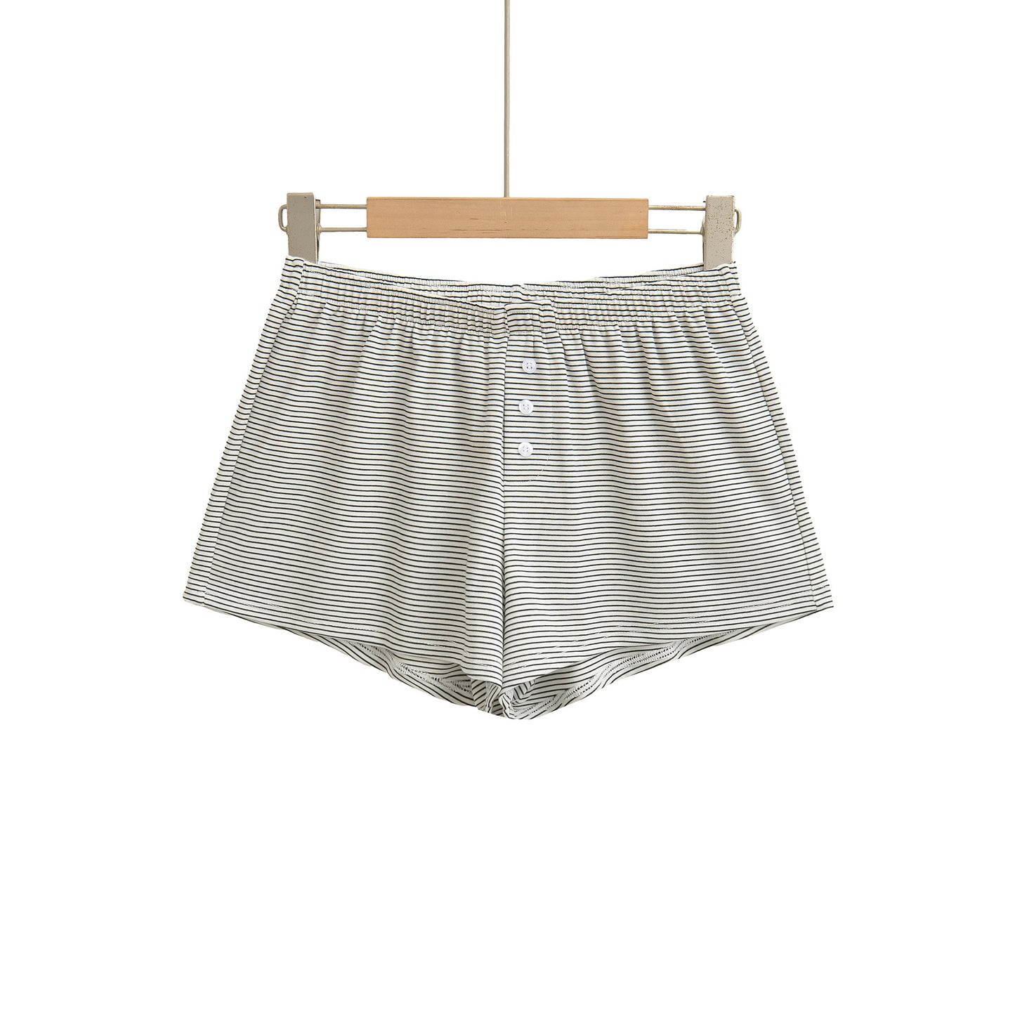 Sexy Spicy Girl Low Waist Button Casual Simple Striped Shorts