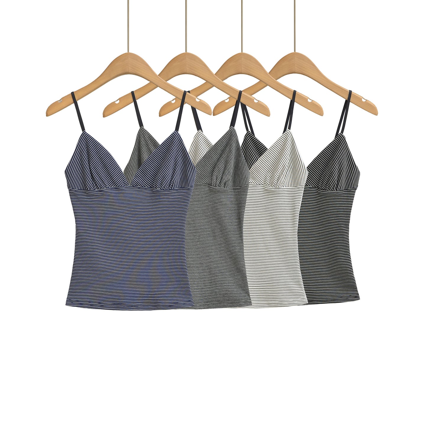 Fitted Body-Shaping Striped Camisole